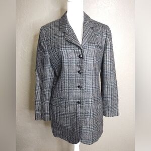 Rafaella Vintage Wool Plaid Blazer Women's Size 12